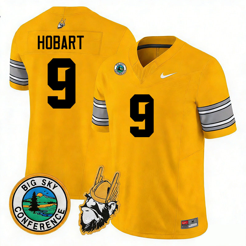 Idaho Vandals #9 Ken Hobart College Football Jerseys,Uniforms Stitched-Gold